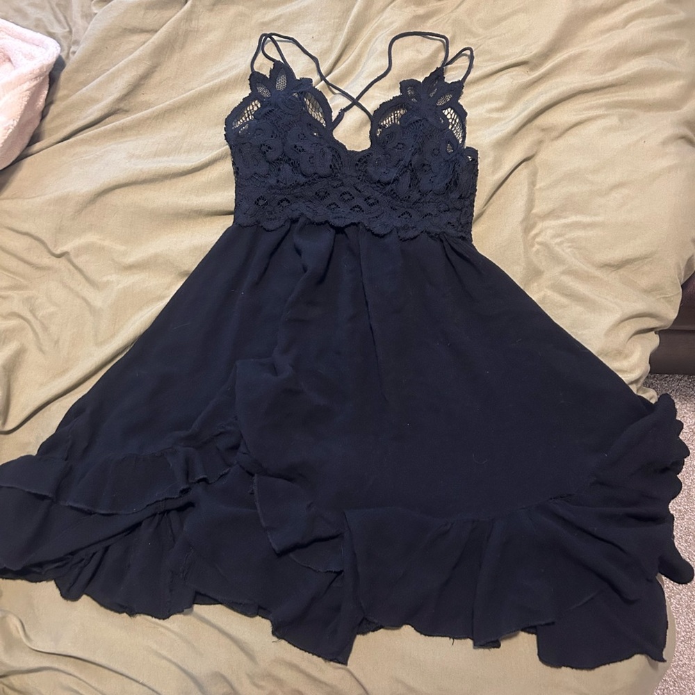 Free people lace top mini dress